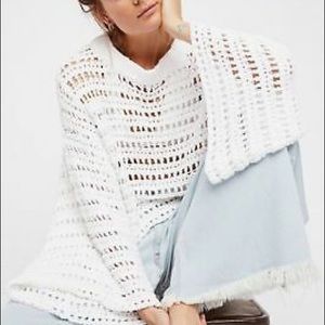 Free People Crotchet Bell Sleeve Top
